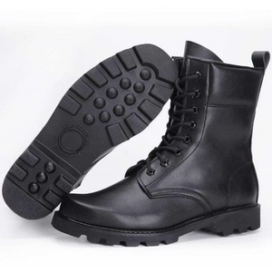 Chaussures en cuir noir personnalisables pour hommes, idéales pour la randonnée et l'escalade en extérieur en automne – Vente en gros directe usine - Product Image 2