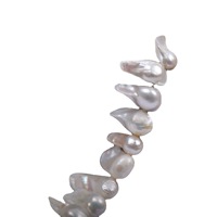 Perle Baroque blanche irrégulière en forme de plume d'eau douce naturelle pour accessoire de bijoux