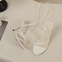 Collection Été 2025 – Sandales à Talons Aiguilles Sexy à Bride Croisée pour Femmes Grandes Tailles, Modèle à Enfiler, Idéales pour l'Export