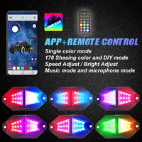 Ajustable Chasing RGB Led Rock Light 6 8PCs Durable impermeable lámpara auxiliar debajo de Offroad UTV 4x4 SUV Heavy Duty jeep