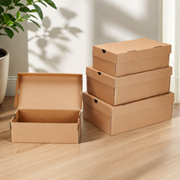Boîtes de rangement pliables en carton recyclé écologiques avec impression de logo sur mesure pour femmes, hommes, chaussures de sport, chaussettes, sandales