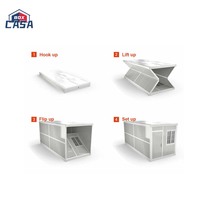 Nouvelle maison de conteneur pliable préfabriquée hangars de stockage pliables pour usage de bureau en panneau sandwich et en acier