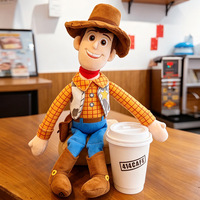 Nuevo Juguete de Peluche de Woody y Buzz Lightyear de Toy Story, Muñecos de Peluche Reconfortantes para Niños, Figuras de Peluche en Bolsa de Malla de Fibra de Poliéster