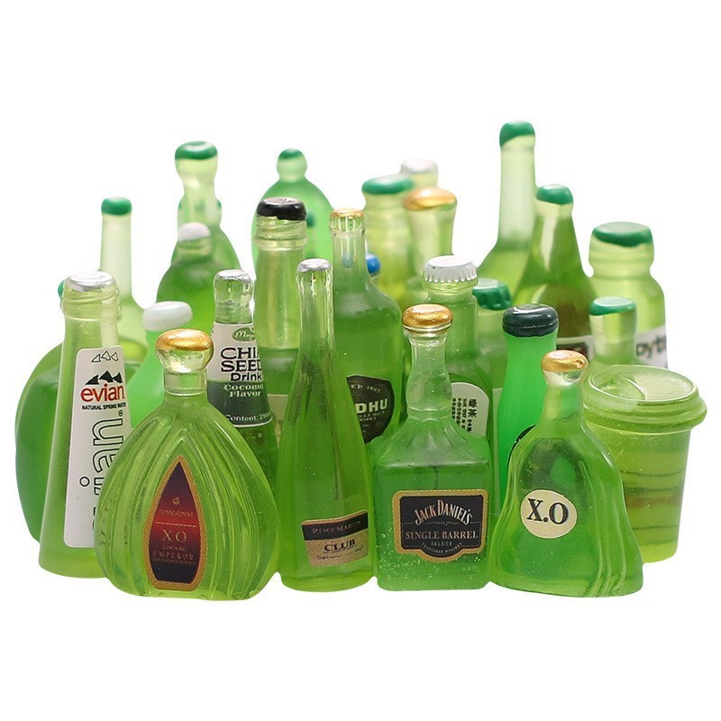 Bouteilles vertes mélangées