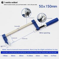 Pince à serrage rapide WEIDA 50-120 mm en acier léger pour le travail du bois avec poignée ronde en PP, qualité industrielle WH30800
