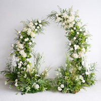 Arc bohème boisé décoration murale panneau de fleurs en soie artificielle pour toile de fond de réception de mariage en plein air écologique