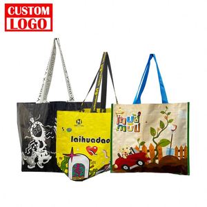 <span class=keywords><strong>Bolsas</strong></span> de <span class=keywords><strong>Compra</strong></span> Personalizadas Ecológicas de Laminado Negro Reciclado, <span class=keywords><strong>Bolsas</strong></span> Promocionales de Polipropileno, <span class=keywords><strong>Bolsas</strong></span> Tejidas de PP - Product Image 1