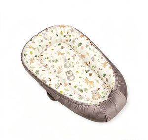 Nid de sommeil portable pour bébé, doux, respirant, respectueux de la peau, 100% coton, anti-roulement, avec fermeture éclair en mousse, bouton, bande velcro - Product Image 3