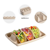 Boîte d'emballage pour tacos mexicains jetables, boîte d'emballage pour tacos et burritos, boîte biodégradable respectueuse de l'environnement