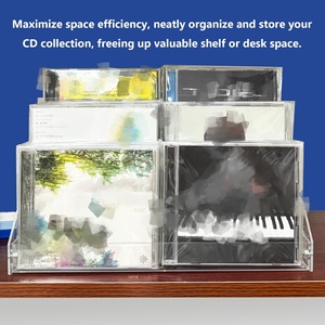 Support <span class=keywords><strong>CD</strong></span> en acrylique transparent de qualité supérieure, présentoir à 3 niveaux, organisateur gain de place pour le <span class=keywords><strong>rangement</strong></span> de <span class=keywords><strong>CD</strong></span>, <span class=keywords><strong>DVD</strong></span> et vinyle - Product Image 6