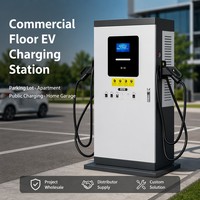Estación de Carga para Vehículos Eléctricos DC 60kW 80kW CCS2 CHAdeMO GBT Doble Conector Rápido Inteligente OCPP de Pie Comercial OEM Venta al por Mayor de Fábrica