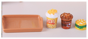Comida en miniatura encantos realistas dibujos animados lindo personalizado 3D personaje plástico palomitas casa de muñecas jardín de infantes juego de simulación juguete para chico - Product Image 4
