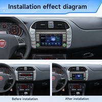Autoradio Android Auto BQCC 7 pouces IPS MP5 avec écran Carplay, FM AM RDS BT FM AHD, système multimédia stéréo pour véhicule Fiat Bravo 2007-2014