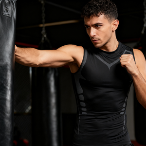 Gym Clothing manufacture <b>Men</b> <b>Muscle</b> bodybuilding Fitted tee Fitness Workout Sport <b>T</b>-<b>shirt</b> <b>Men's</b> Sleeveless Athletic Tank Top - Product Image 2