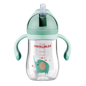 Vaso con Pajita Antiderrames, Botella de Agua con Asa y Correa, Vasos de Entrenamiento con Pajita para Bebés - Product Image 2