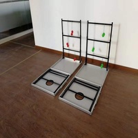 4 in 1 Papan Permainan Cornhole Aluminium Portabel dan Set Meja Lipat Beer Pong 10KG Ringan Merek JY Model 12
