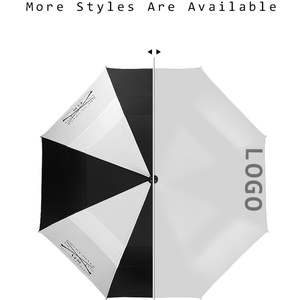 Paraguas de golf de lujo al por mayor de 100 cm con apertura automática, plegable, personalizado, promocional, para carritos de golf, con colgador de madera deslizante - Product Image 2