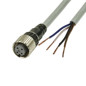 สายคอนเนคเตอร์4ขั้ว M12 XS5F-D421-C80-F สายรัดสายไฟอัตโนมัติทางอุตสาหกรรม1ม. พร้อมปลายที่ไม่มีการสิ้นสุด - Product Image 5