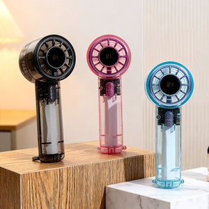 Ventilateur portatif sans pales avec écran numérique, moteur sans balais rechargeable par USB, 5W, longue autonomie pour une utilisation en extérieur - Product Image 1