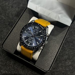 Fashion Luxury Men's Watch Three Eye Quartz Watch Alloy Leather Strap Waterproof Watch Wholesale - Product Image 1