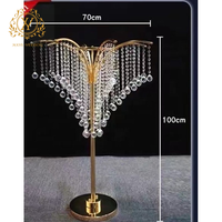 2024 nouveau métal centres de table support de mariage or cristal bougeoir Table fleur support pour mariage centres de table décoration