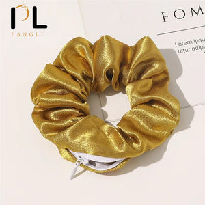 <span class=keywords><strong>PL</strong></span> 2025 Großhandel New Creative Fashion Circle Dot Stripe Pocket Scrunchie Benutzer definierter Reiß verschluss Verstecktes Haar Scrunchie - Product Image 1