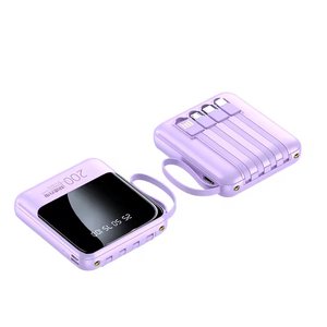 Venta al por mayor banco de energía portátil con 10000mAh USB logotipo personalizado <span class=keywords><strong>4</strong></span> cables de carga mejor Mini banco de energía móvil 20000mAh OEM promoción - Product Image 6