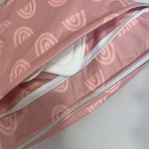 Хит продаж: Водонепроницаемая сумка-органайзер из ткани PUL для подгузников, настраиваемая, с низким MOQ, 2 слоя, для мам с несколькими детьми - Product Image 4