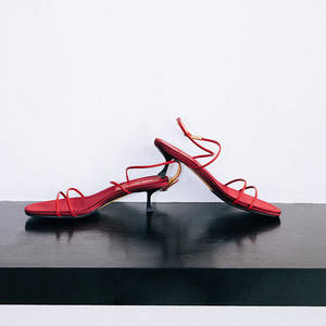 Sandales pour femmes et dames avec talons bout carré belles dames sandales simples femmes chaussures à talons chaton - Product Image 6