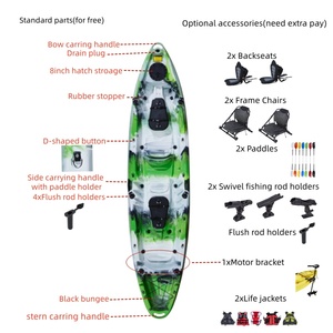 Kayak Familiar de 3 Personas en Oferta de Fábrica China, Material de Casco de HDPE/PE/Polietileno para Pesca y Recreación al Aire Libre - Product Image 4