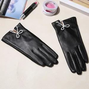 Wholesale Winter Genuine Sheep skin Gloves Ladies women Outdoor Leather gloves