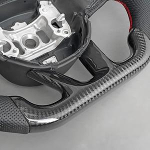 Volante de Fibra de Carbono Real con Color Personalizado para Dodge Charger Challenger <span class=keywords><strong>Durango</strong></span> 2015-2024, Volante Plano de 3 Ranuras - Product Image 6