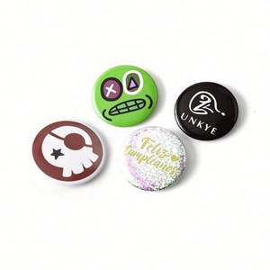 Promotion : Badges en métal étamé à motifs d'animaux de dessin animé mignons et abordables - Product Image 3