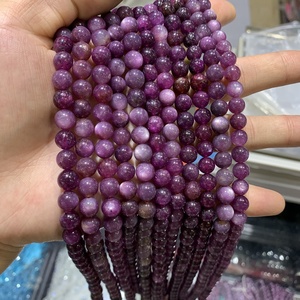 Bán Buôn Tự Nhiên Mịn <span class=keywords><strong>Ruby</strong></span> Đá Hạt Lỏng Lẻo Cho Tự Làm Đồ Trang Sức Làm 8 Mét Chuỗi Dài 38-40Cm Đá Quý - Product Image 5