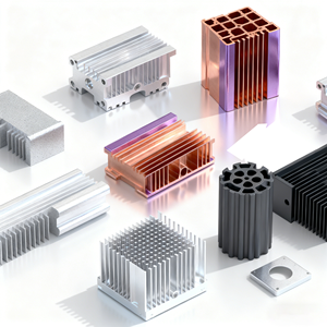 Özel Döküm Alüminyum Soğutucu CNC İşleme Hızlı Prototipleme İmalatı Ekstrüzyon Profil Hizmeti - Product Image 1