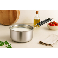 Casserole en acier inoxydable de qualité supérieure avec poignée résistante à la chaleur, idéale pour la préparation de lait, de thé, de sauces et de soupes, pour la cuisine à domicile