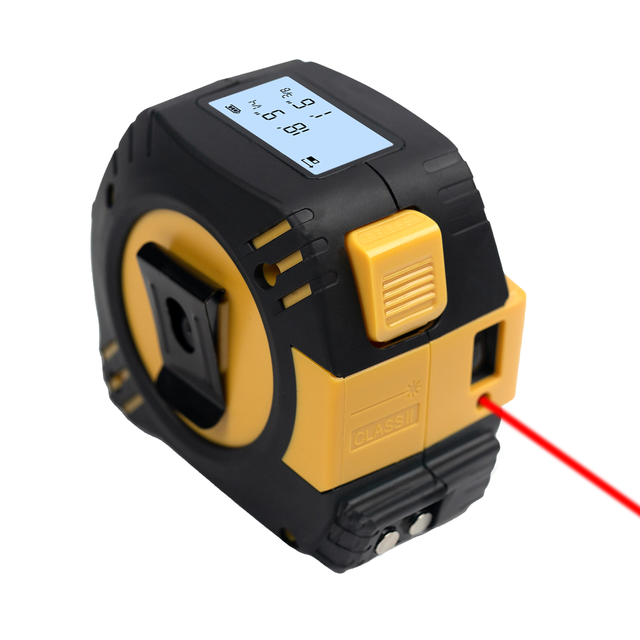 2 in 1 Laser Measure Tape 80m Range 5m Blade Area Volume Calculator Low Price