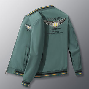 Chaqueta para hombre, nueva colección primavera-otoño 2025, estilo coreano, informal, con bordado, cuello tipo béisbol, uniforme, abrigo para hombre, estilo Joker. - Product Image 5