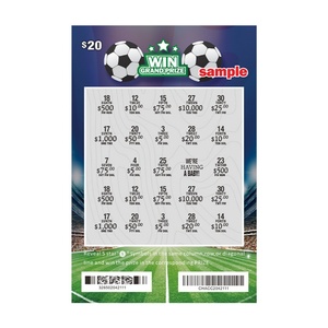 Carte à gratter de loterie imprimée en offset, carte à gratter de jeu d'argent - Product Image 3