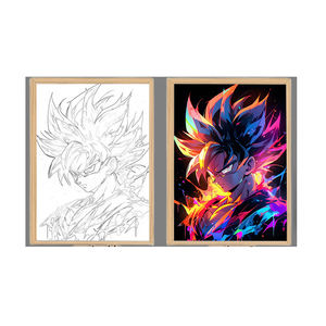 21*29CM Dragon Goku Vegeta Buu Majiu DBZ Anime USB luz nocturna DIY iluminación creativa pintura - Product Image 1
