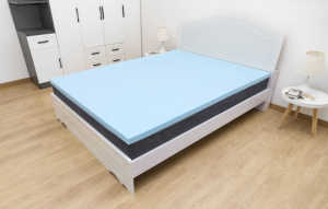 रानी जेल मेमोरी फोम गद्दा टोपर लोचदार बैंड और हटाने योग्य कवर पोर्टेबल और होम होटल अस्पताल के उपयोग के लिए फोल्डेबल - Product Image 4