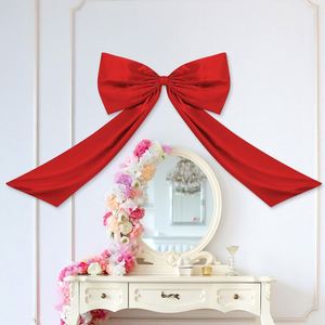 Lazo Grande Rojo de Satén para Decoración de Interiores, Fiestas, Bodas, Despedidas de Soltera, Día de San Valentín, Decoración para Colgar en la Pared (24x36 Pulgadas) - Product Image 4