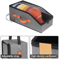 Bolsa de Almacenamiento para Gorras de Béisbol KUYUE, Transparente, con Capacidad para 24 Gorras, Organizador de Gorras de Béisbol para Armario, Plegable
