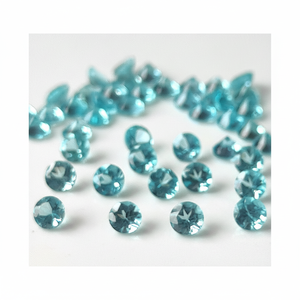 Pierres précieuses facettées en apatite naturelle de haute qualité, faites à la main, 2 mm-7 mm, couleur aqua, jeu de couleurs, pour la fabrication de bijoux, prix de gros - Product Image 1