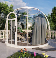 Dôme transparent en polycarbonate, design ciel étoilé moderne, étanche, pour hôtels et glamping en extérieur