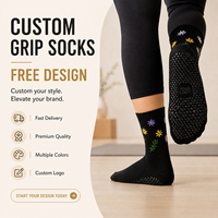 Chaussettes de yoga personnalisées de haute qualité pour femmes, antidérapantes, respirantes, avec grip en silicone pour le yoga et le Pilates