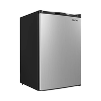 EUHOMY Mini congélateur vertical à porte unique de 3,0 pieds cubes avec porte réversible en acier inoxydable