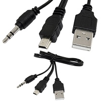 Kabel Splitter Speaker Mini USB untuk Peralatan Industri - Model G-karve DX2492 Female 5P 3.5mm Stereo Kabel Tembaga Berperingkat IP66