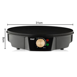 Vente en gros en usine de crêpière électrique à crêpes chaudes avec spatule en bois - Product Image 5