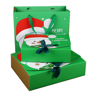 Boîte cadeau de Noël personnalisée avec gaufrage, papier artistique, matériaux recyclés, comprend des sacs - MOQ 500 pièces